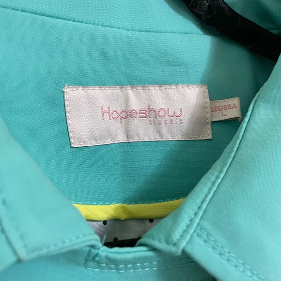 Elegant Teal Double-Breasted Women's Coat - Picture 2 of 4